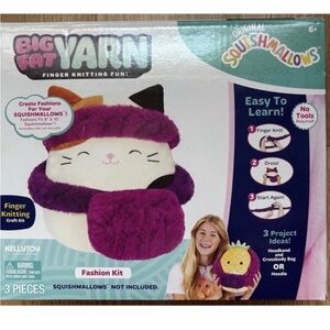 Big Fat Yarn Finger Knitting Fun Fashion Kit For Original  Squishmallows